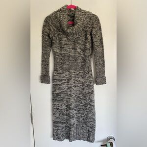 MODA International Cable Knit Sweater Dress | Cowl Neck | Size Small